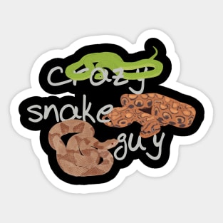 Crazy Snake Guy Sticker